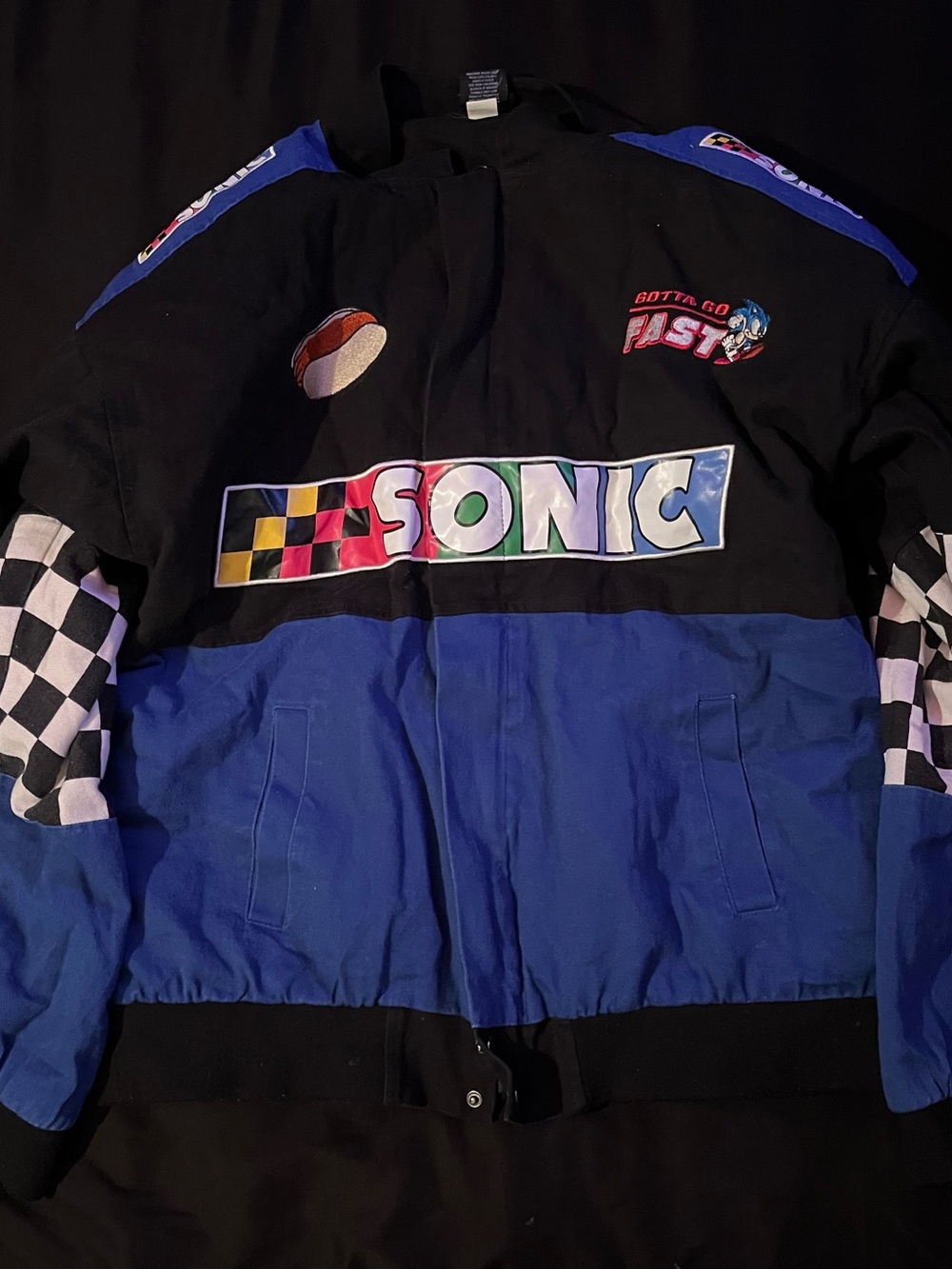Sonic Men’s Black & Blue Racing Jacket
